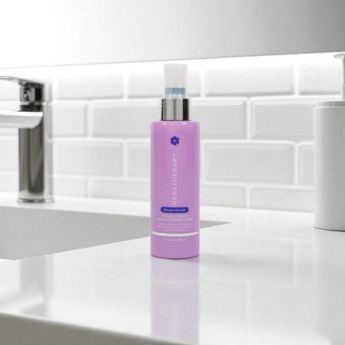 KERATHERAPY Keratin Infused Violet Toning Leave-In Protectant - Sulfate & Paraben Free for Blonde & Gray Hair | 3.7 fl. oz.