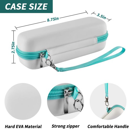 Toothbrush Travel Case Compatible with Oral-B Pro 1000, 2000, 3000, 3500, 1500/ for Philips Sonicare ProtectiveClean 4100 5100 Electric Toothbrush with Mesh Pocket for Accessories - White (Bag Only)