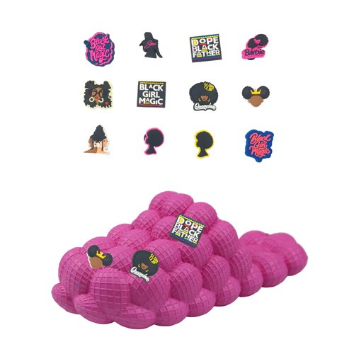 LEPHYON Bubble Slides |Funny Golf Ball Slides| Lightweight Foam Shower Shoes Men|Comfortable Womens Slippers|Stylish Non-Slip Soles Unisex（Babi Pink DIY W11）