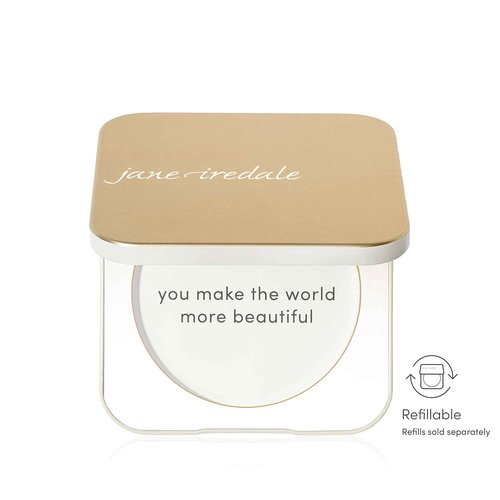 Jane Iredale Gold Refillable Compact - Luxurious Makeup Storage for On-the-Go Beauty