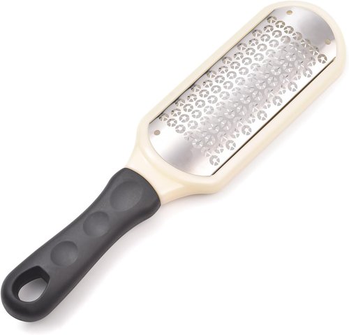 Skiennix Stainless Steel Foot File - Highly Effective Hard Skin Remover for Wet & Dry Feet | White