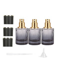 PLINNILUY 3 Pcs 30ml/1oz Empty Perfume Spray Bottles, Refillable Perfume Spray Bottles, Glass Fine Mist Atomizers, Gradient Color Travel Fragrance Containers for Perfume and Cologne(C)