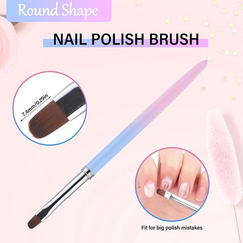 OPI Nail Polish Remover - 3PCS Nail Clean-Up Brushes for Precision Cuticle Cleaning | Acetone Resistant