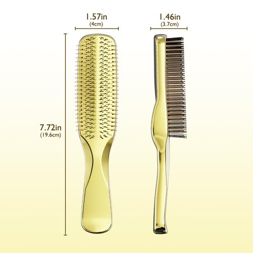 Daily Gard Detangling Hair Brush, Dry and Wet Detangler Hair Brush for Women and Men, Massager Scalp Brush for Straight//Long/Fine Hair, Gold