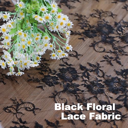 Black Lace Tablecloth 60x120 Inch - Formal & Casual Decor with Variation: Black/1