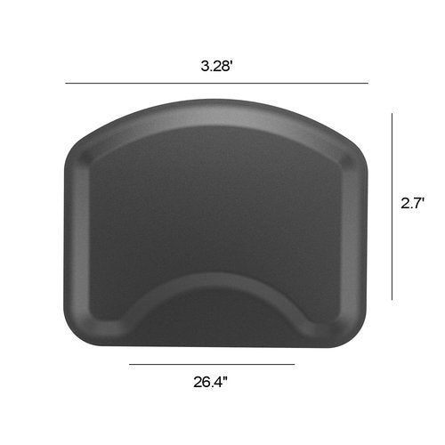 OmySalon Salon Mat for Hair Stylist Anti Fatigue, Thick Barber Chair Mats with Round Cutout Hair Salon Mats for Hairdresser Standing, Barbershop Beauty Spa Hairdressing Equipment
