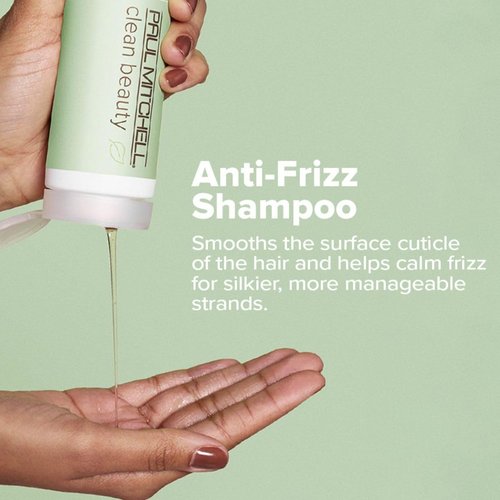 Paul Mitchell Clean Beauty Anti-Frizz Shampoo - Smooths Textured Hair & Calms Frizz, 10.1 Fl Oz