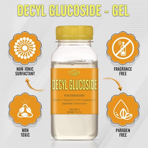 Artekas Innovation - DECYL GLUCOSIDE - Gel - for Homemade Cosmetics, Skin Care, Shower Gels, Foaming, Body Soap, Shampoos, Face Cleansers - 4.23 oz