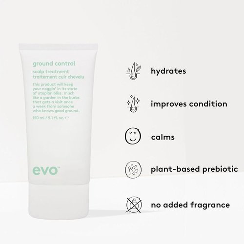 Evo Ground Control Scalp Treatment - Hydrating Formula for Dry, Itchy Scalp | Adds Shine & Softness - 5.07 fl oz