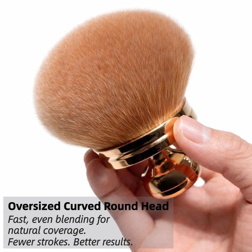 Skiennix Extra Large Self Tanner Brush - Ultra-Dense Kabuki Brush for Streak-Free Body Makeup | Bronzing & Glow Cream
