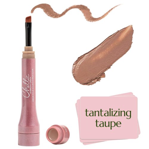Chella Eyebrow Cream, Tantalizing Taupe - Vegan, Cruelty Free, Paraben Free, Gluten Free Eyebrow Pomade Makeup - Long Wearing, Velvet Consistency, Water Proof