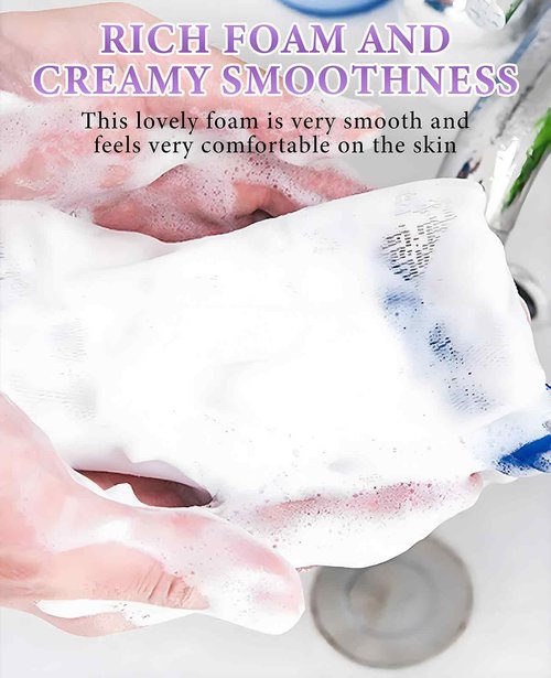 DAWZMR 60PCS Mesh Soap Bags for Soap Bars, Shampoo Lather Net for Foaming & Drying for Shower Body Facial Cleaning