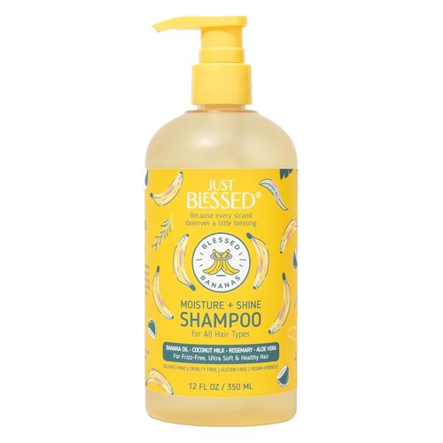 Blessed Bananas Shampoo - Hydrating Formula with Natural Banana Oil & Coconut Milk | 12 oz for All Hair Types