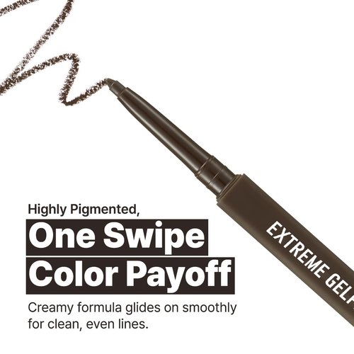 CLIO Extreme Gelpresso Pencil Eyeliner - Waterproof Gel Formula for High Pigment Color | 001 Black Brown
