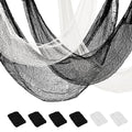 Creepy Cloth Halloween Decoration Set - 6 Pieces 30x72in Black & White Gauze