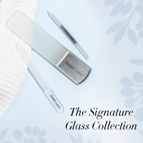 butter London Glass Cuticle Pusher, Signature Glass Collection - Professional Cuticle Pushers & Scraper for Natural Nails - Salon Quality Manicure Pedicure Tool & Products for Fingernails & Toenails