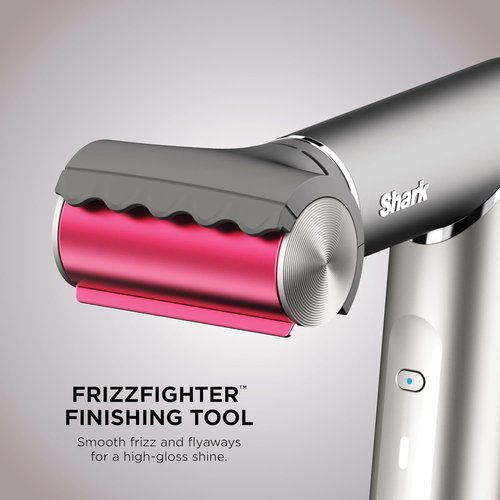 Shark FlexFusion Hair Dryer - Fusion Hair Brush & Diffuser with Auto-Wrap Curlers | Metallic Mist HD642