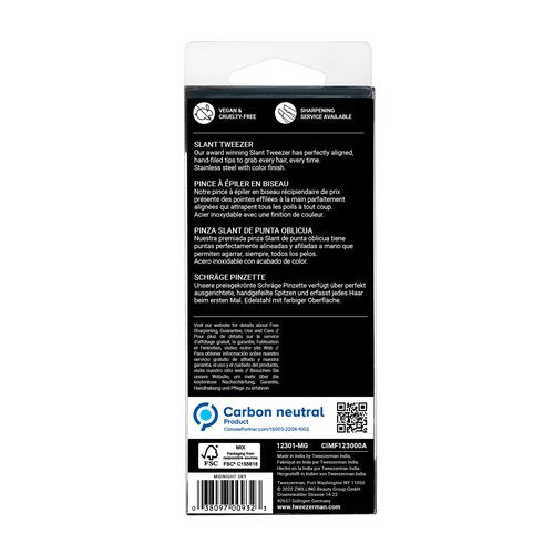 Tweezerman G.E.A.R. Slant Tweezer For Men, (Midnight)