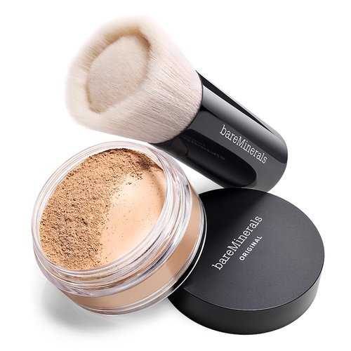 bareMinerals Foundation Brush - Beautiful Finish Blending Tool for Loose Powder | Vegan Synthetic Fibers