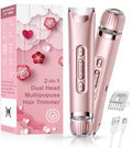 Bikini Trimmer for Women- LED Light Electric Razors for Women for for Face, Bikini, Body, Leg, USB Rechargeable Facial Hair Removal, IPX7 Waterproof Electric Shaver, Painless & Flawless