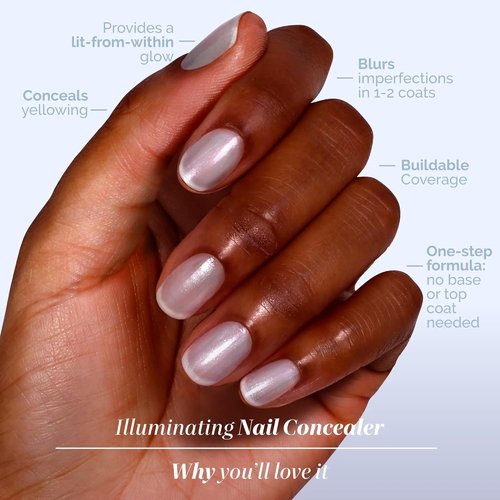 LONDONTOWN Illuminating Nail Concealer - Brightening Nail Polish & Strengthener for Discolored Nails | 21+ Free, 0.4 Fl Oz