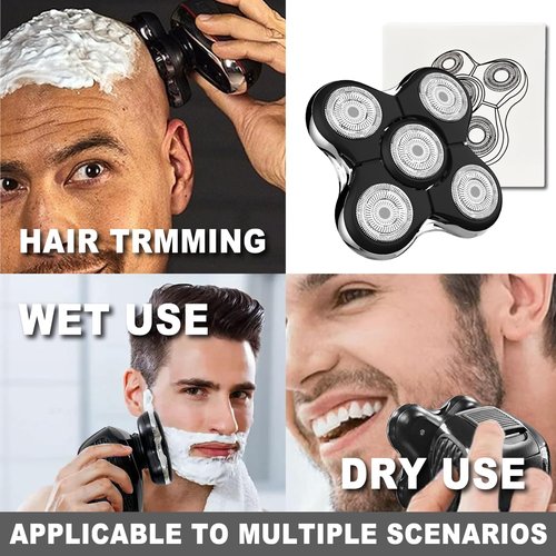 Shaver Replacment Heads Pro Head Shaver Replacement Blades Compatible with Re-ming-ton Balder Pro Head Shaver Model XR7000 precision electric razor replacement heads for bald men (1 PACK)