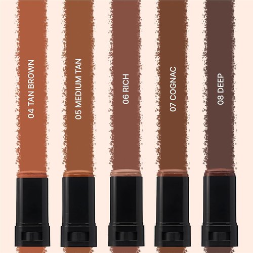Kiss New York Airy Velvet Contour Stick - Medium Tan 0.70 Oz | Dual-Ended Brush Set & Lightweight Sculpting Cream