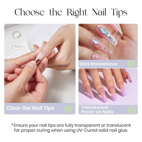 Five Angeles Tipex UV Gel Nail Glue – 30g Strong Hold Adhesive for Soft Gel & Acrylic Nail Tips, Long-Lasting 28+ Days, Large Volume Tube, Also for Rhinestone Nail Art