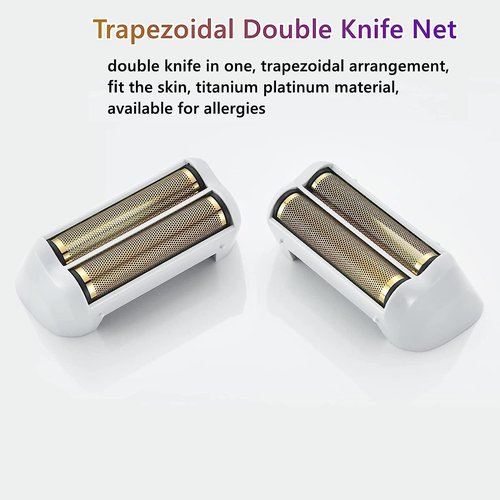 Shaver Replacement Foil and Cutters compatible with andis 17220/17230 shaver ProFoil Lithium replacement, 4 counts (White Gold)