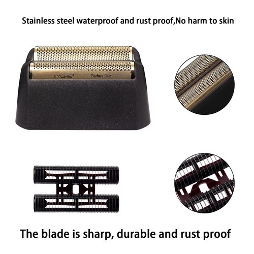 Professional Shaver Shaper Replacement Super Close Gold Foil and Cutter Bar Assembly, Super Close Shaving for Professional Barbers and Stylists,Compatible with Wahl 5 Star Series Model 7043（Gold）
