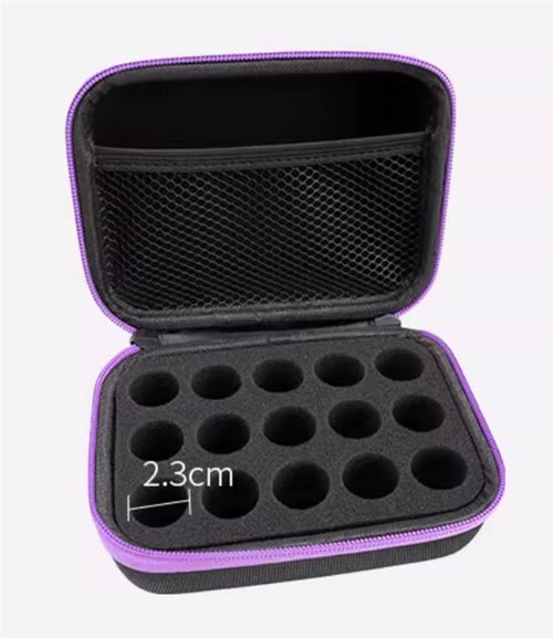 AFMNQZ Essential Oils Case Glass Bottle Hard Round Carrying Case Storage Bag for 5ml 10ml Roller Bottles Spray Bottle Oil Vial Bottles