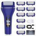 AdamPark Electric Callus Remover for Feet, Rechargeable Portable Electronic Foot Callus Remover 2-in-1 Wet/Dry Foot Scrubber Electric Toot File for Hard Cracked Dry Dead Skin（Blue）