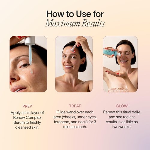 Solawave Renew Complex Serum for Face & Neck | Boost the Effects of Facial Wand | Red Light Therapy for Face & Microcurrent Facial Device for Anti-Aging & Skin Tightening