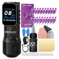 Wormhole Tattoo Kit Wireless Tattoo Gun Xtreme Tattoo Ink 20 PCS Cartridge Needles 1,500mAh Tattoo Power Supply, Smart LED Digital Display Tattoo Pen Complete Tattoo Machine Kit for Artist