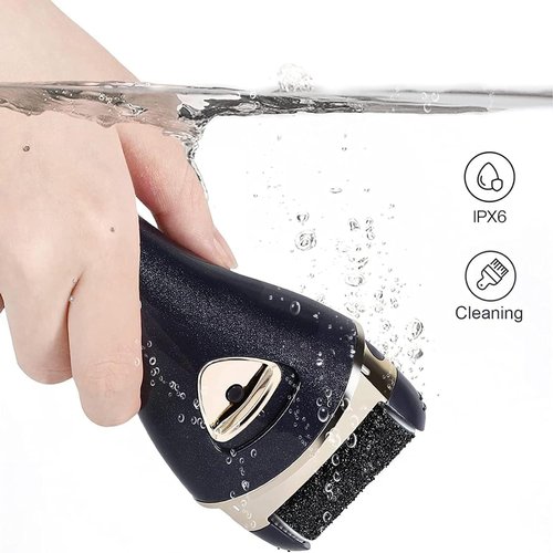Skiennix Electric Callus Remover - Rechargeable Portable Foot File for Professional Pedicure | Black