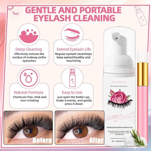 QUKLOGEN DIY Lash Extension Kit 900Pcs D Curl 9-18mm Lash with Lash Bond and Seal,Quick Glue Remover Lash Shampoo Cleansing Brush Wristband Tweezers Eyelash Brush Mini Applicator