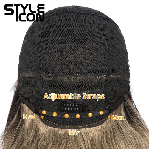 Style Icon 32” Long Wavy Wig Middle Part Synthetic Wigs Lace Front High Temperature Fiber Heat Resistant Wig (32 Inches, TAT4/12/APRIC)