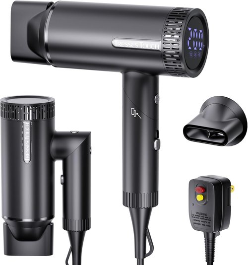 Skiennix High-Speed Ionic Hair Dryer - 1600W Powerful Motor for Fast Drying | Lightweight & Foldable Design