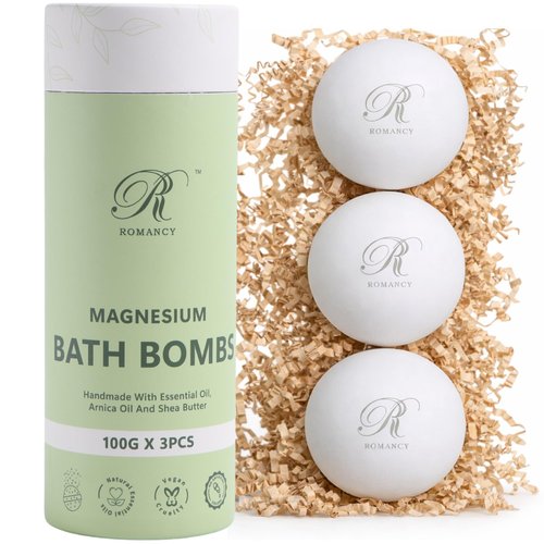 Magnesium Bath Bombs Gift Set – XL Epsom Salt Bath Bombs for Muscle Recovery, Stress Relief & Post-Workout Relaxation with Lavender & Arnica Spa Gift for Women & Men for Sore Muscles