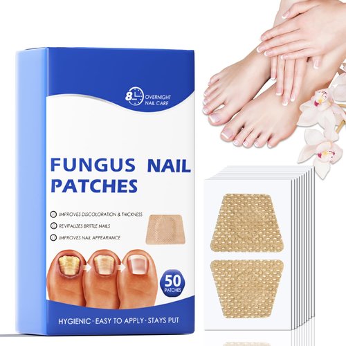 Skiennix Toenail Fungus Treatment - 50 Extra Strength Hydrogel Nail Patches for Overnight Repair