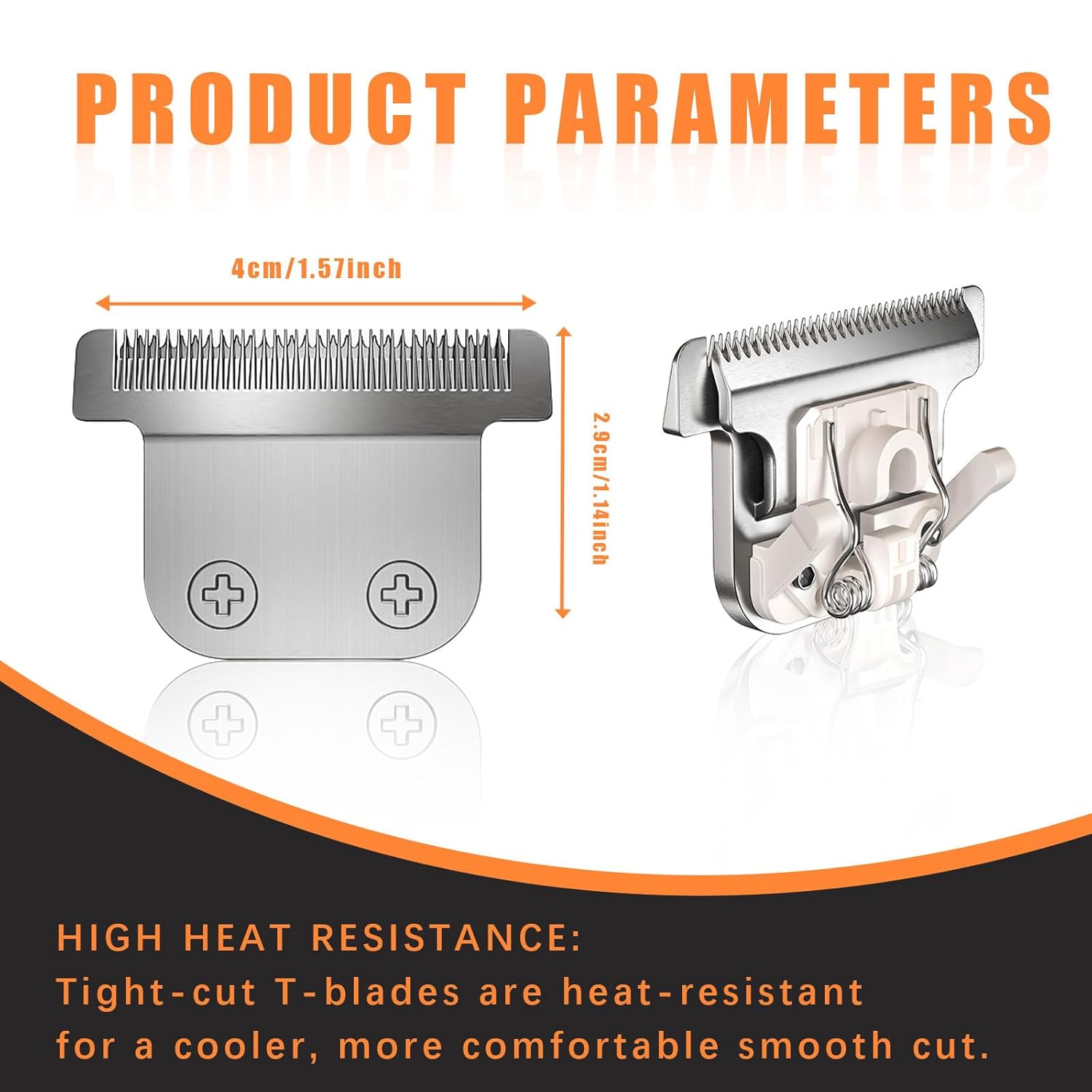 Wahl T-Blade Replacement Blades - Detachable 40mm Stainless Steel for Trimmers 9864/9864SS/9686/9818A/9854L/9876L