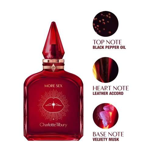 Charlotte Tilbury More Sex Eau De Parfum - Pheromone-Infused Sandalwood Fragrance | Long-Lasting Scent with Black Pepper, Musk & Amber Notes