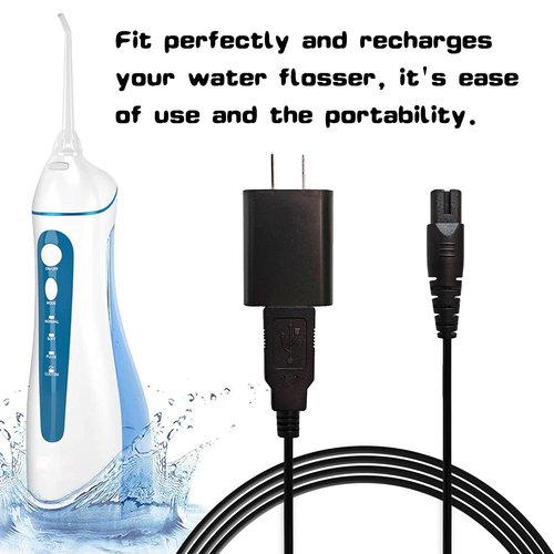 SEEHOM Water Flosser Charger for Nicwell F5025 Charging Cable Replacement for COSLUS F5020E Oralfree Nicefeel Insmart Waterfloss USB Cord Plug in Adapter…