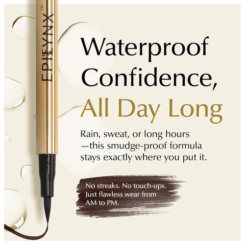 Skiennix Liquid Eyeliner - Hypoallergenic, Long-Lasting Waterproof Formula | Brown, 2mL