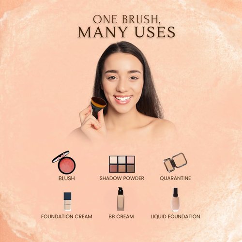 Foundation Brush for Makeup – Professional Kabuki, Bronzer, Body, Contour, and Blush Brush – Soft Make Up for Face and Body Blending – Vegan Bristles for Smooth, Even Application