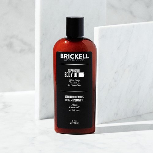 Brickell Men's Deep Moisture Body Lotion - Natural & Organic Hydration for Dry Skin | 8 Oz, Unscented