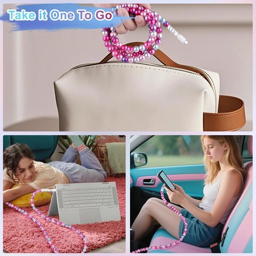 Aolcev USB C Charging Cable - 3.3FT Beaded Fast Charger for iPhone 15/16/17 Pro Max | Compatible with Galaxy S25