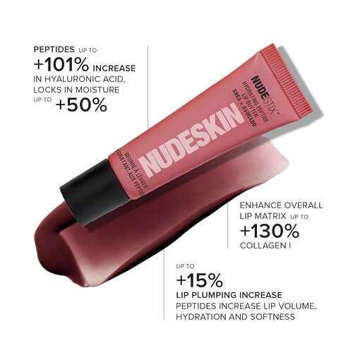 Nudestix Hydrating Peptide Lip Butter - Glossy Lip Balm with Avocado & Shea Butter for Ultimate Hydration | Clean, Vegan & Cruelty-Free