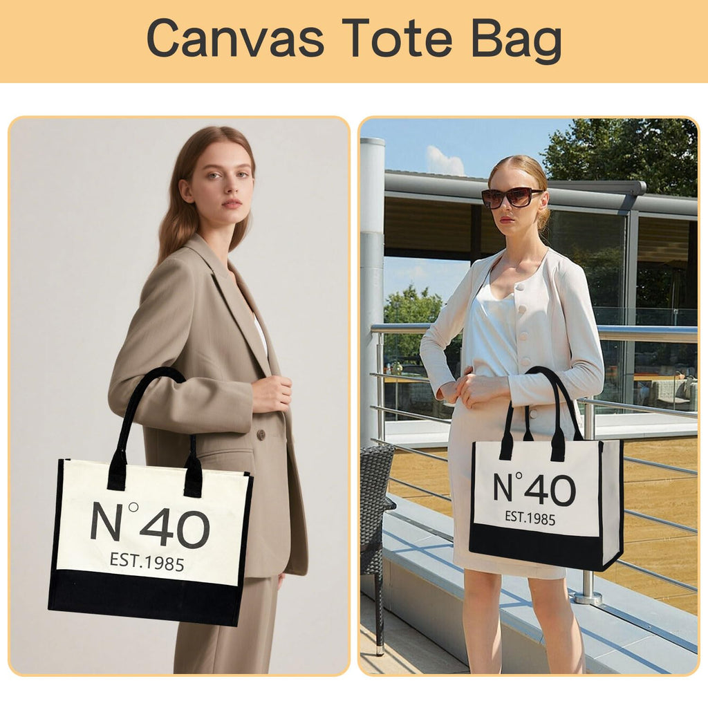 Zevulizen 40th 50th 60th Birthday Gifts for Women/Wife/Mom/Grandma/Sister/Friends/Aunt, 6Pcs (40th Bag Set 1985)