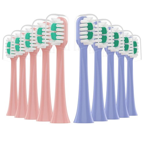 CILGEWH Replacement Toothbrush Heads 10 Pack for AquaSonic icon Electric Toothbrush,5Lilac + 5Blush